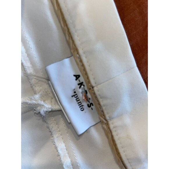 Akris Punto White Wool Box Pleated Two Zipper Pockets Skirt Women Size 6 - Picture 8 of 10